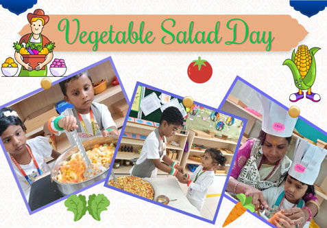 Our Montessori tiny tots had a vibrant and nutritious time as we celebrated Vegetable Salad Day.