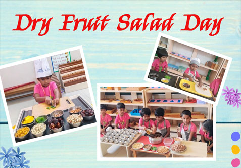 Our little Montessori learners had a delightful and nutritious experience as we celebrated Dry Fruit Salad Day!