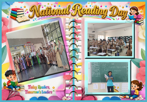 National Reading Day, the Readers' Club of our school organized "Igniting Minds through Reading", a meaningful Readers' Day Campaign involving all the students, along with teachers and administrative staff members. The initiative aimed to cultivate a lifelong reading habit and reinforce the message that books are the gateway to knowledge, imagination, and personal growth.