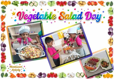 Our Montessori little chefs enthusiastically celebrated Vegetable Salad Day with great excitement and curiosity.  As they washed, mixed, and explored a variety of colourful vegetables, they discovered that healthy food can be both delicious and enjoyable.