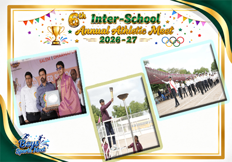 The Senthil Group of Schools is organizing its 6th Inter-School Annual Athletic Meet 2026–27 as part of the 80th Independence Day celebrations. The event will be held on Thursday, 13th August 2026, for boys from 9:00 a.m. to 4:00 p.m. at the Adhiyamankottai Campus playground. The athletic meet aims to encourage sportsmanship, physical fitness, discipline, teamwork, and healthy competition among students from different schools. The event will be graced by distinguished dignitaries, school management, staff, and students, making it a memorable celebration of sporting talent and the spirit of independence.