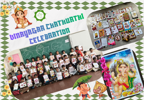 Our little creative minds beautifully made Lord Ganesha crafts using colourful flowers. This activity helped the children explore their creativity, teamwork, and love for our traditions.