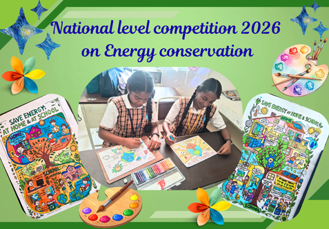 Our children  proudly participated in the National level painting competition 2026 on Energy Conservation, themed “ Energy Conservation for Energy Security.”       A total of 1277 students from classes V to X participated in the school-level competition.
