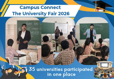 Senthil Public School, Dharmapuri, organised “Campus Connect” – The University Fair 2026 on October 17, 2026, for Class XII students from three Senthil Educational Institutions.